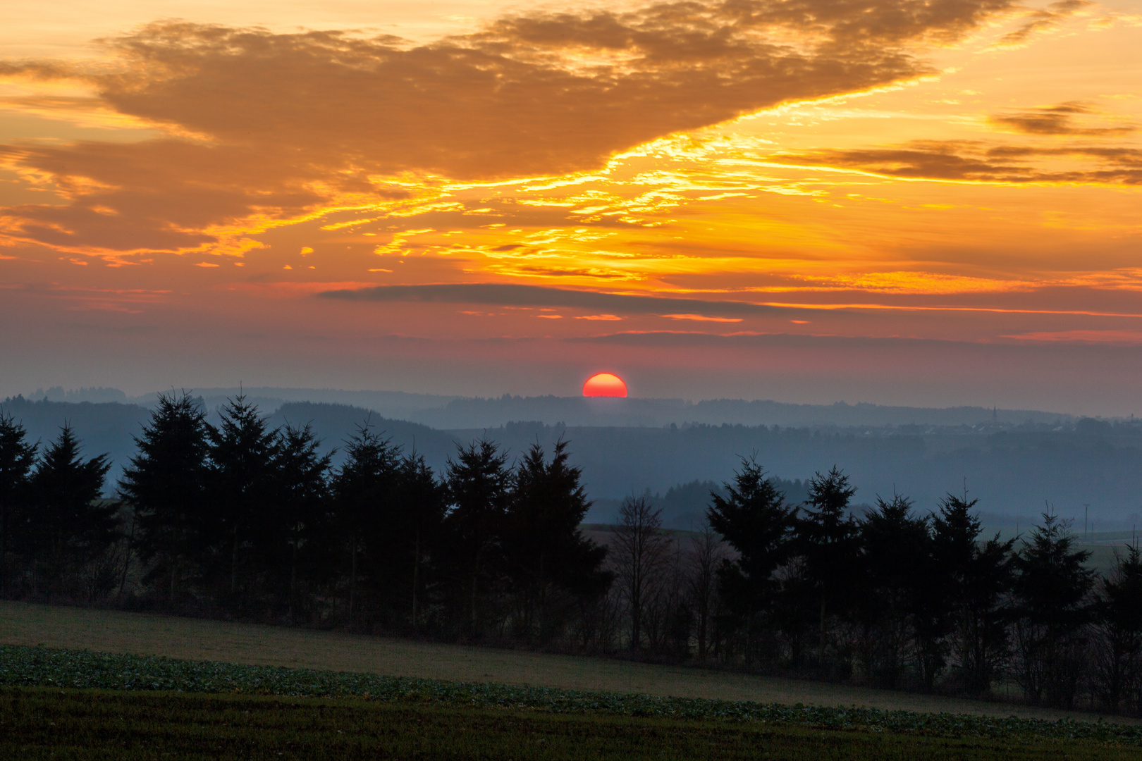 Sonnenuntergang in der Eifel