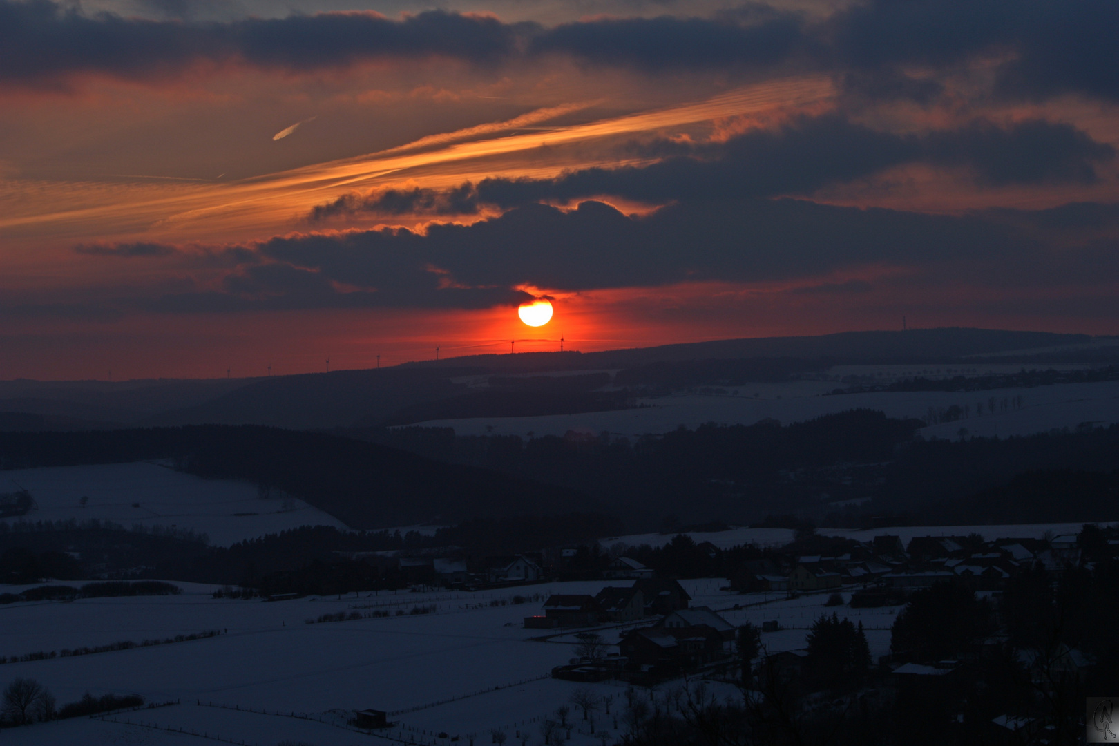 Sonnenuntergang in der Eifel