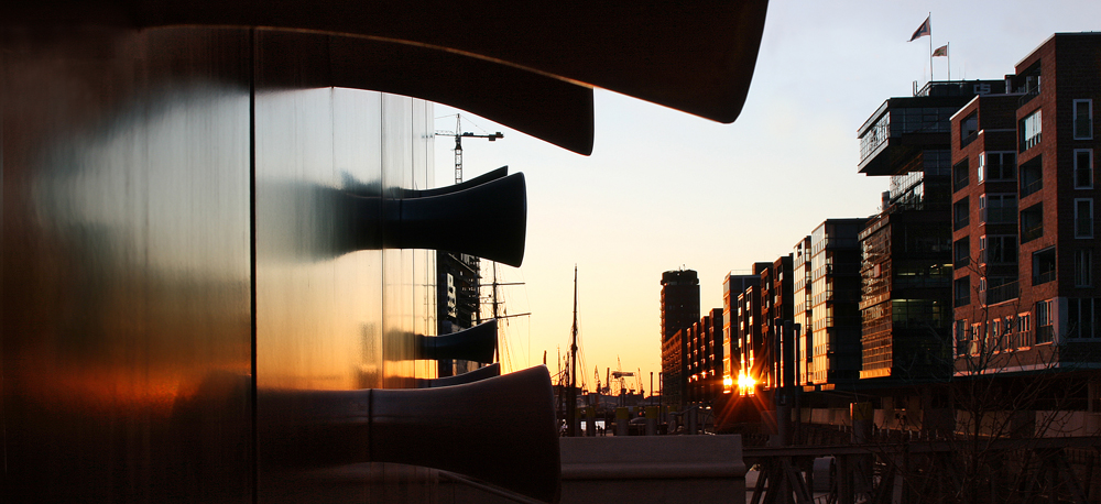 Sonnenuntergang in der Hafencity