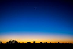 Sonnenuntergang in der Kalahari