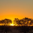 Sonnenuntergang in der Kalahari