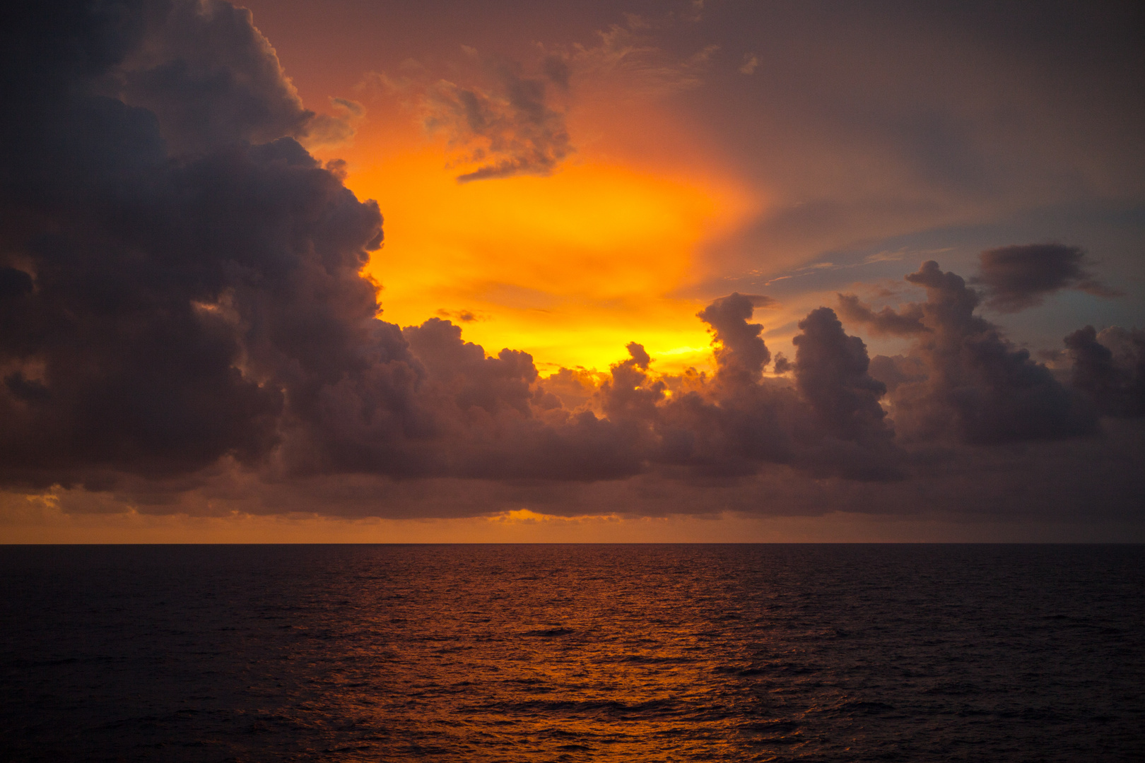 Sonnenuntergang in der karibischen See