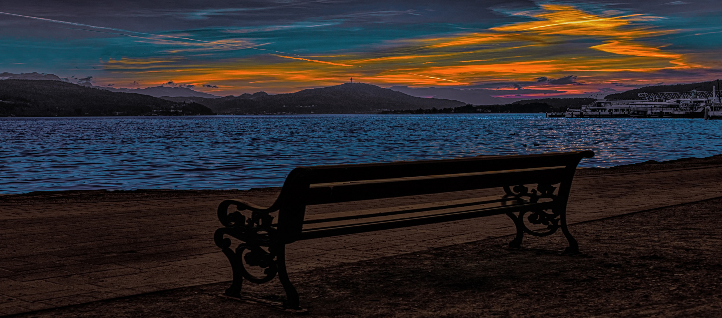 Sonnenuntergang in der Klagenfurter Ost Bucht