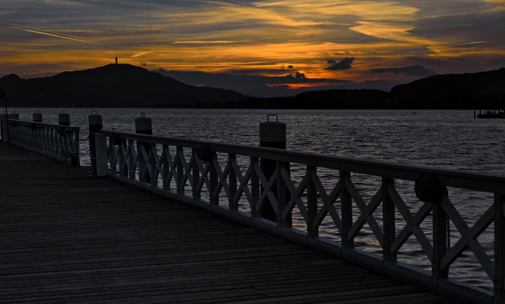 Sonnenuntergang in der Klagenfurter Ostbucht