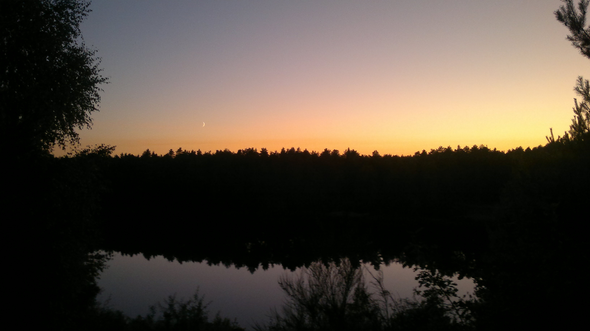 Sonnenuntergang in der Lausitz