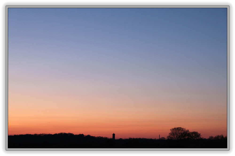 Sonnenuntergang in der Lippeaue