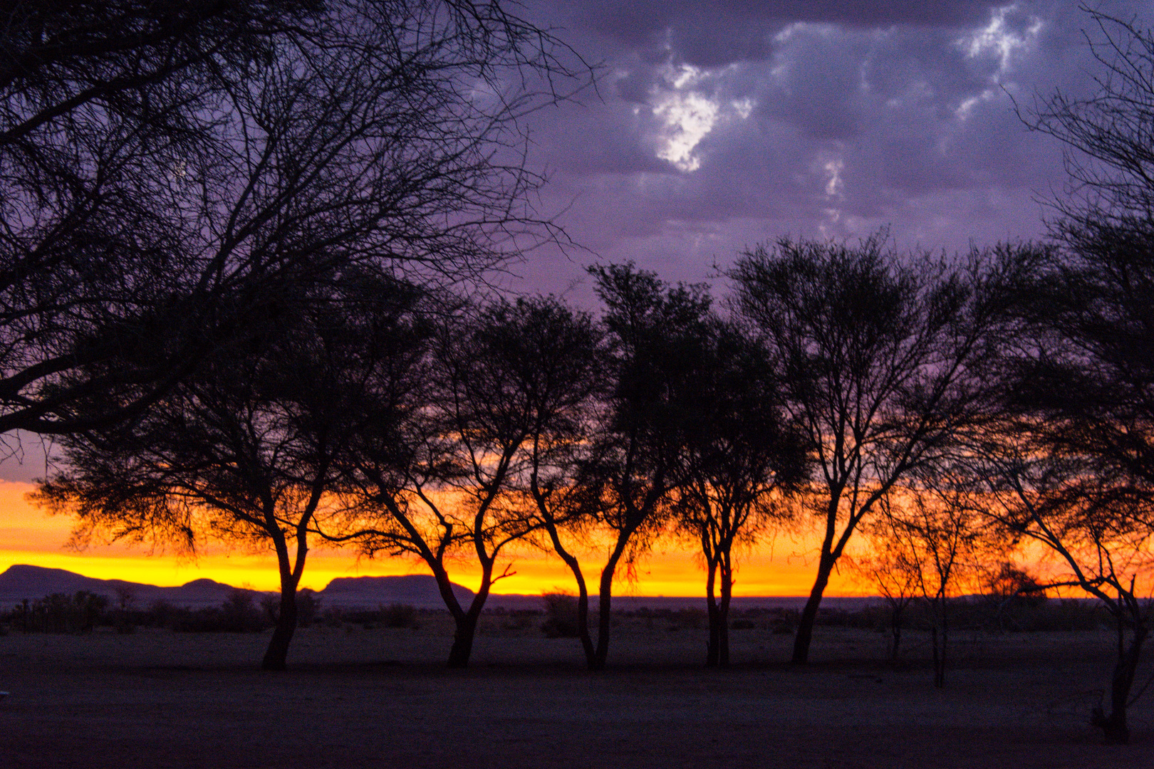 Sonnenuntergang in der Lodge