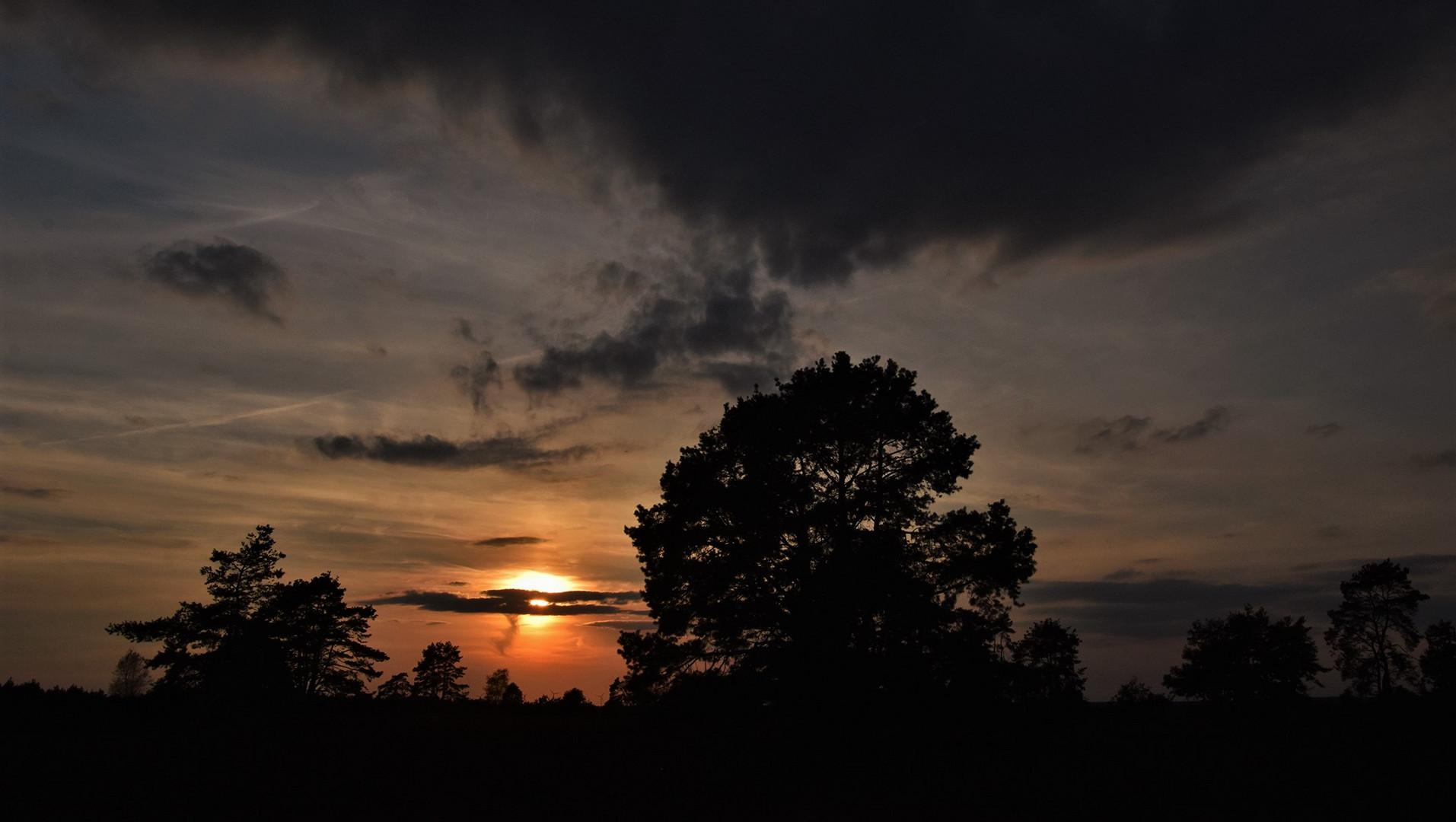 Sonnenuntergang in der Lüneburger Heide....