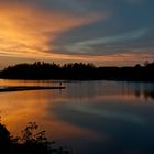 Sonnenuntergang in der Marina von Grisslehamn