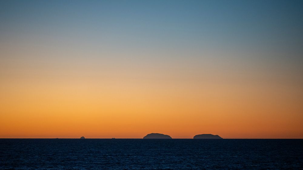 Sonnenuntergang in der Nähe des Polarkreises