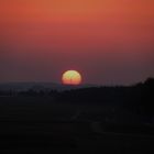 Sonnenuntergang in der Nähe vom Flughafen.