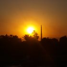 Sonnenuntergang in der Nähe von Luxor