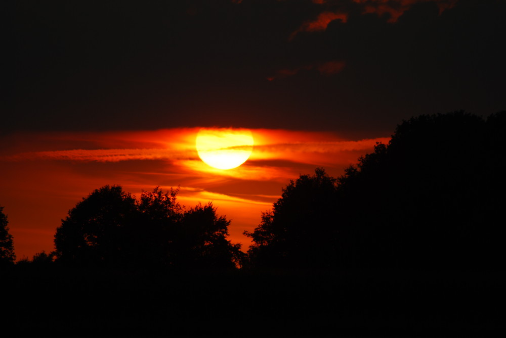 Sonnenuntergang in der Nähe von Ramsdorf