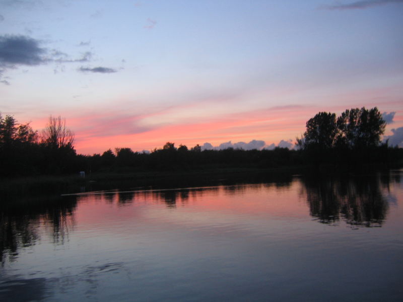 Sonnenuntergang in der nähe von Strandhorst