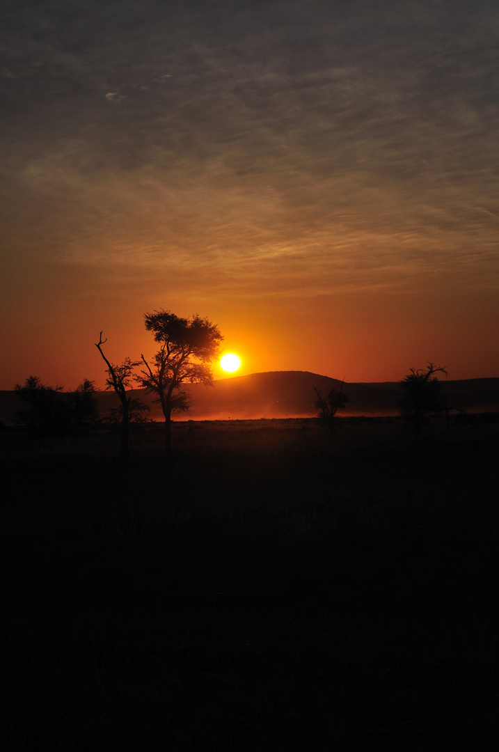 Sonnenuntergang in der Namib