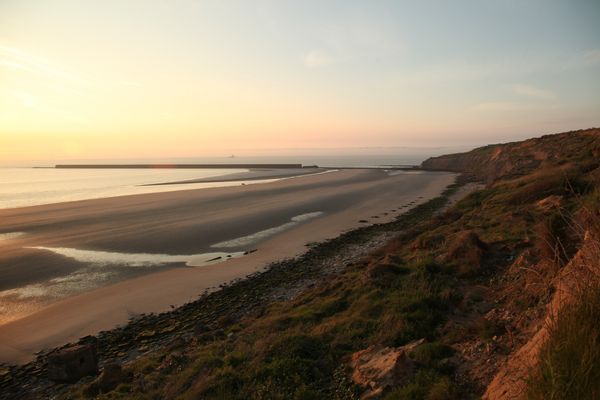 Sonnenuntergang in der Normandie Frankreich