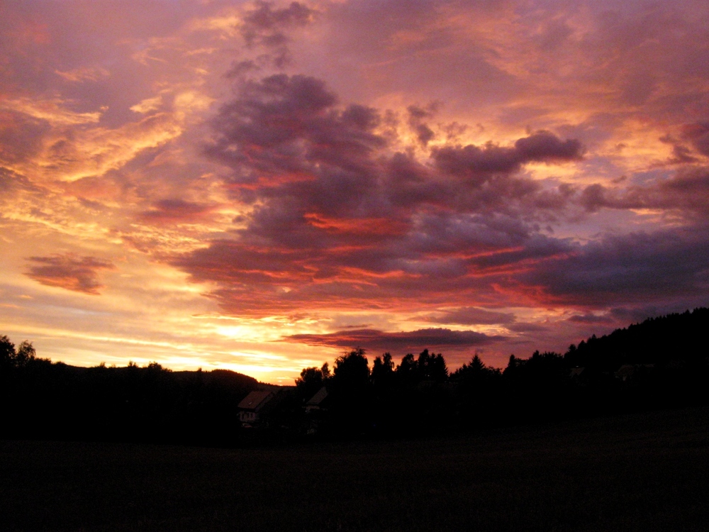 Sonnenuntergang in der Oberlausitz