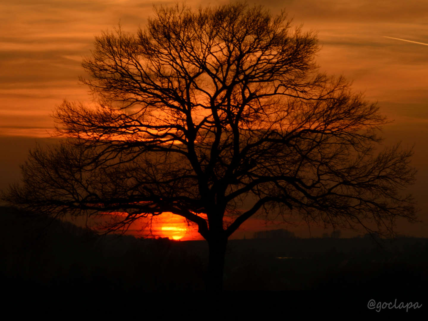 Sonnenuntergang in der Oberlausitz