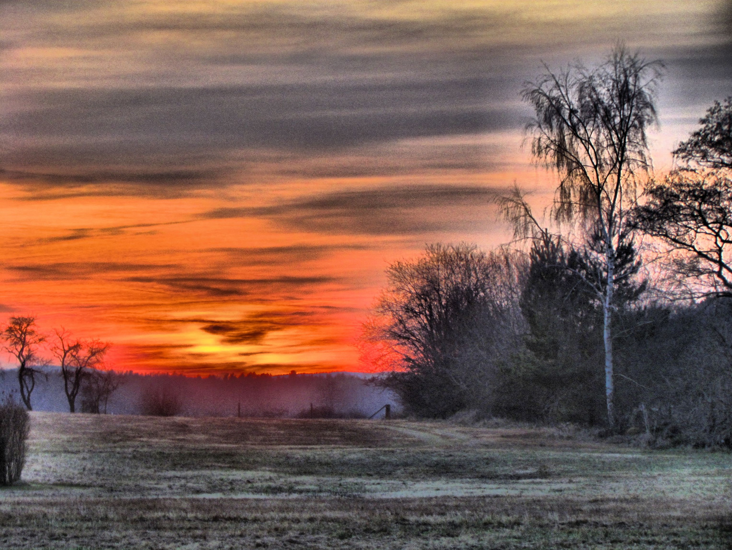 Sonnenuntergang in der Oberlausitz