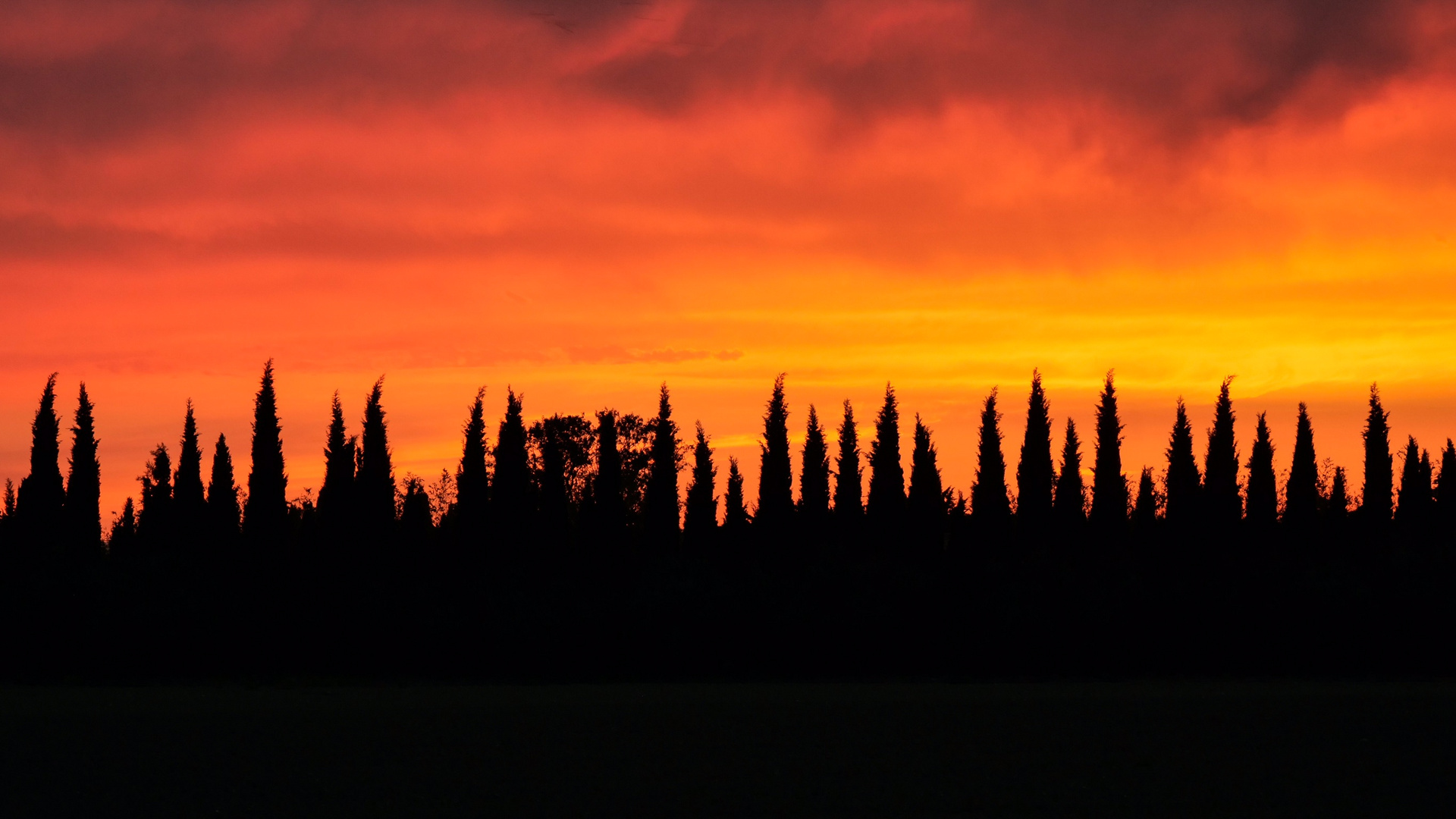 Sonnenuntergang in der Provence