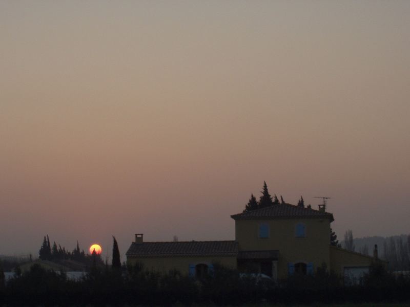 Sonnenuntergang in der Provence