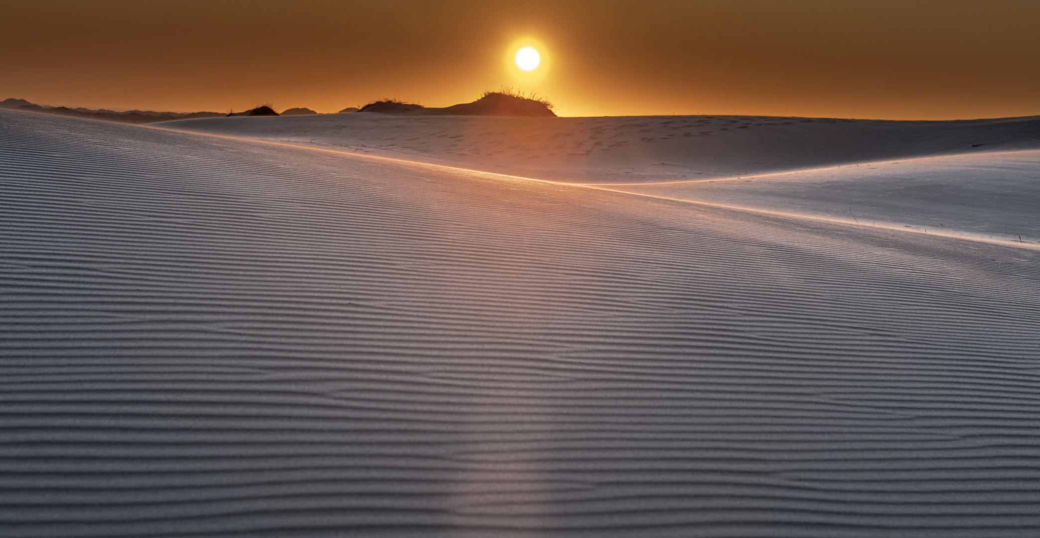 Sonnenuntergang in der Råbjerg Mile 