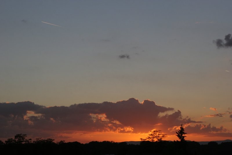 Sonnenuntergang in der Rheinebene