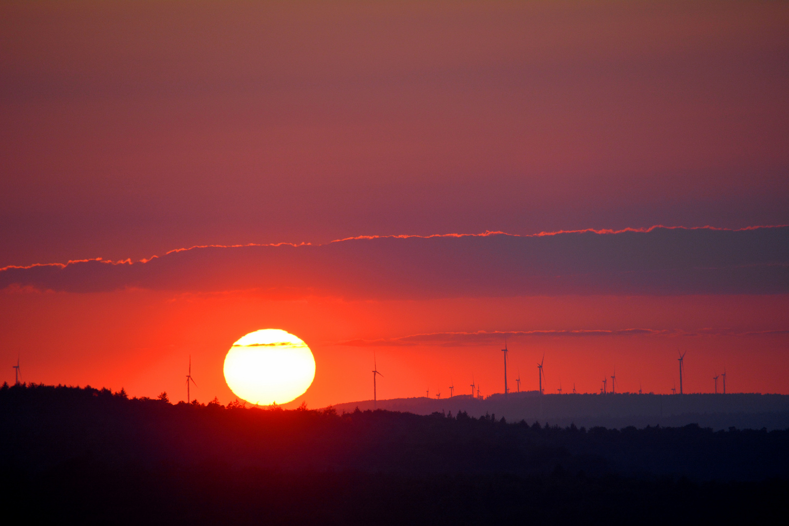 Sonnenuntergang in der Rhön