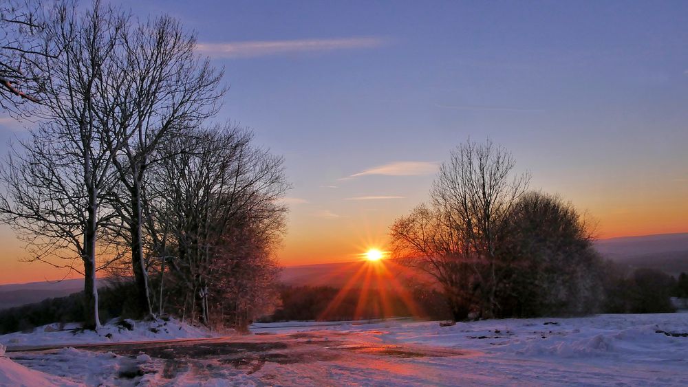 Sonnenuntergang in der Rhön