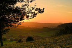 Sonnenuntergang in der Rhön