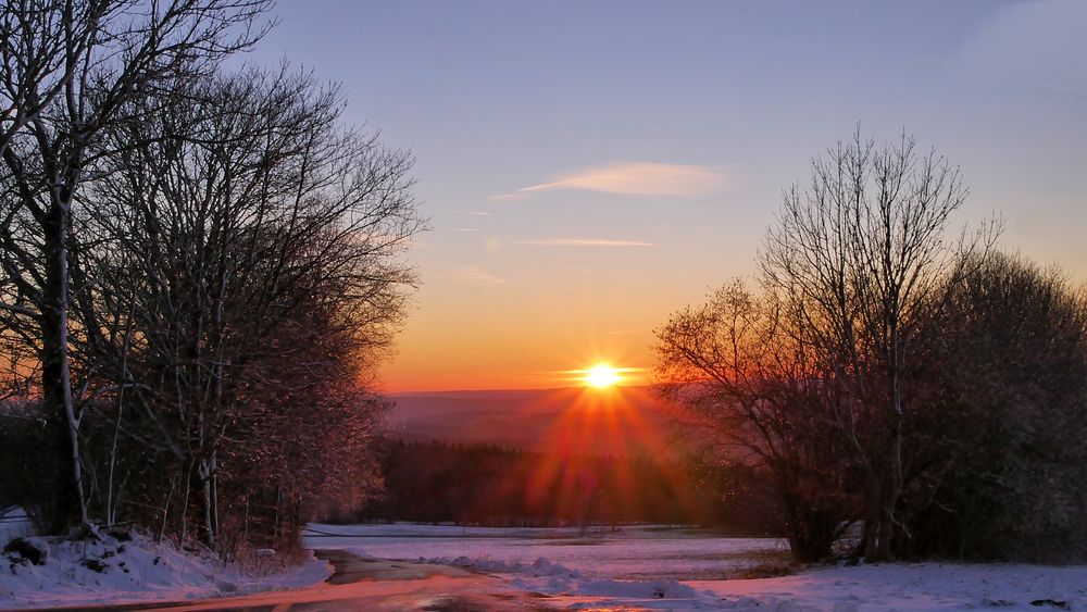 Sonnenuntergang in der Rhön