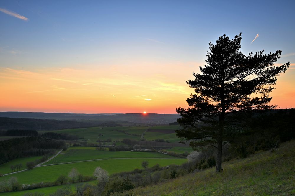 Sonnenuntergang in der Rhön