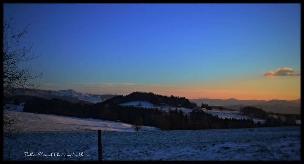 Sonnenuntergang in der Rhön