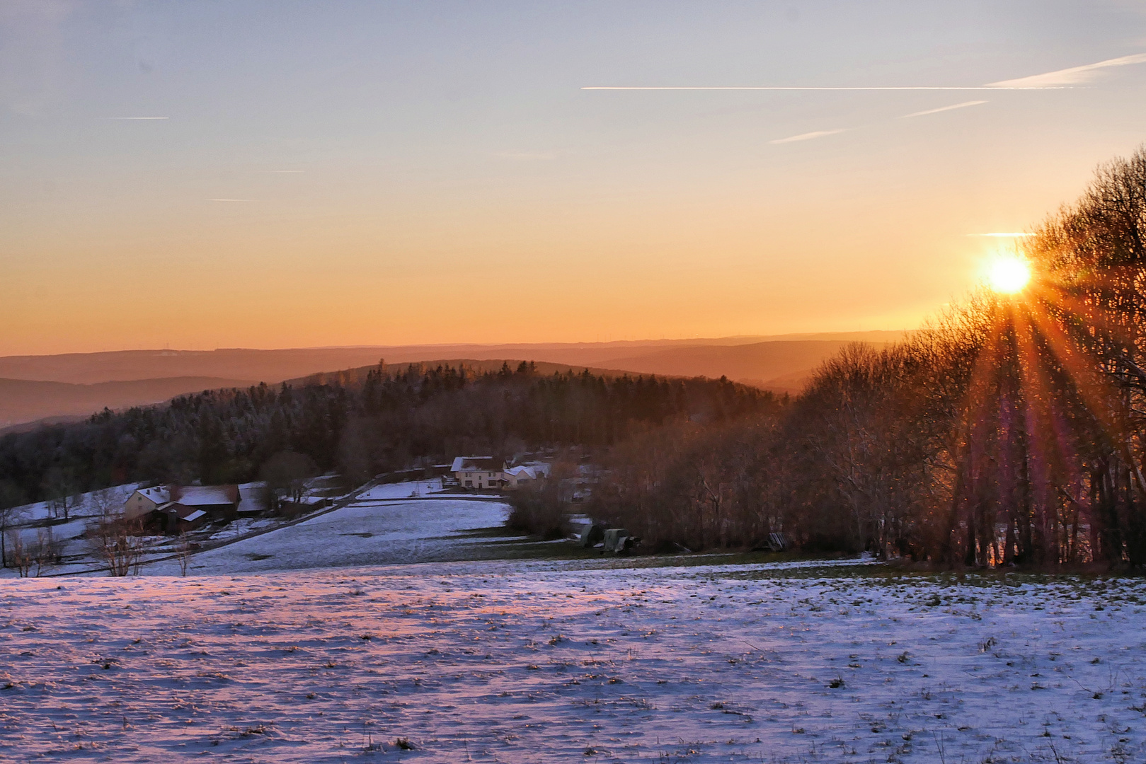 Sonnenuntergang in der Rhön