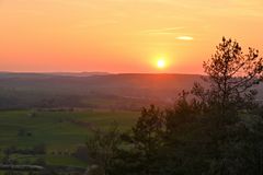 Sonnenuntergang in der Rhön