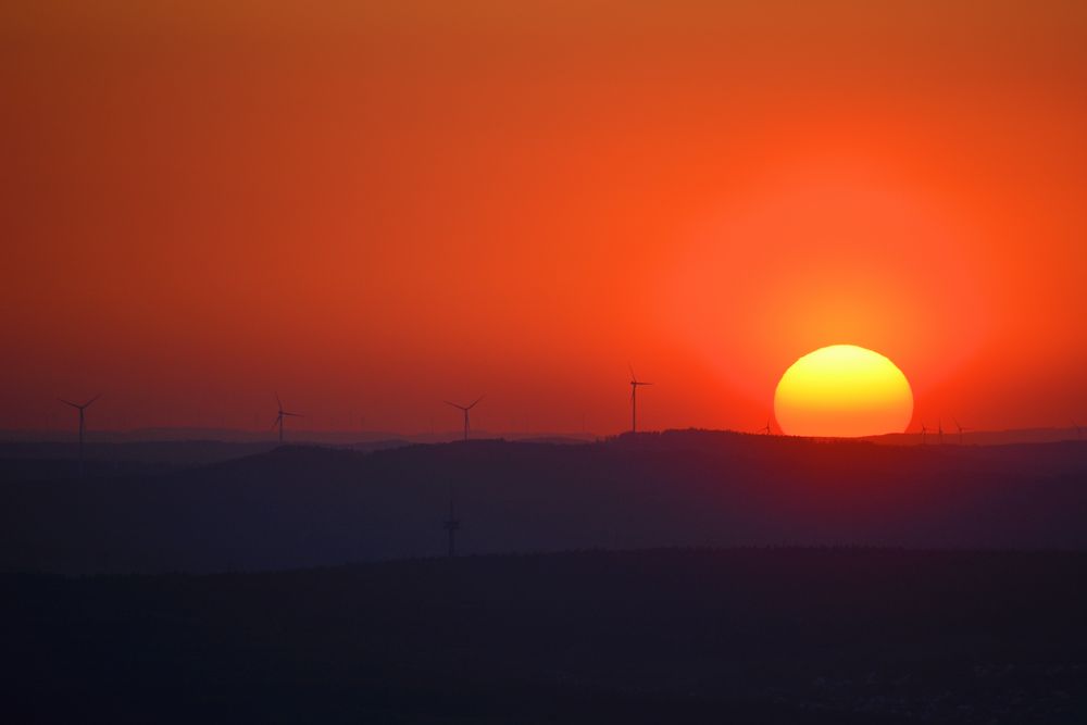 Sonnenuntergang in der Rhön