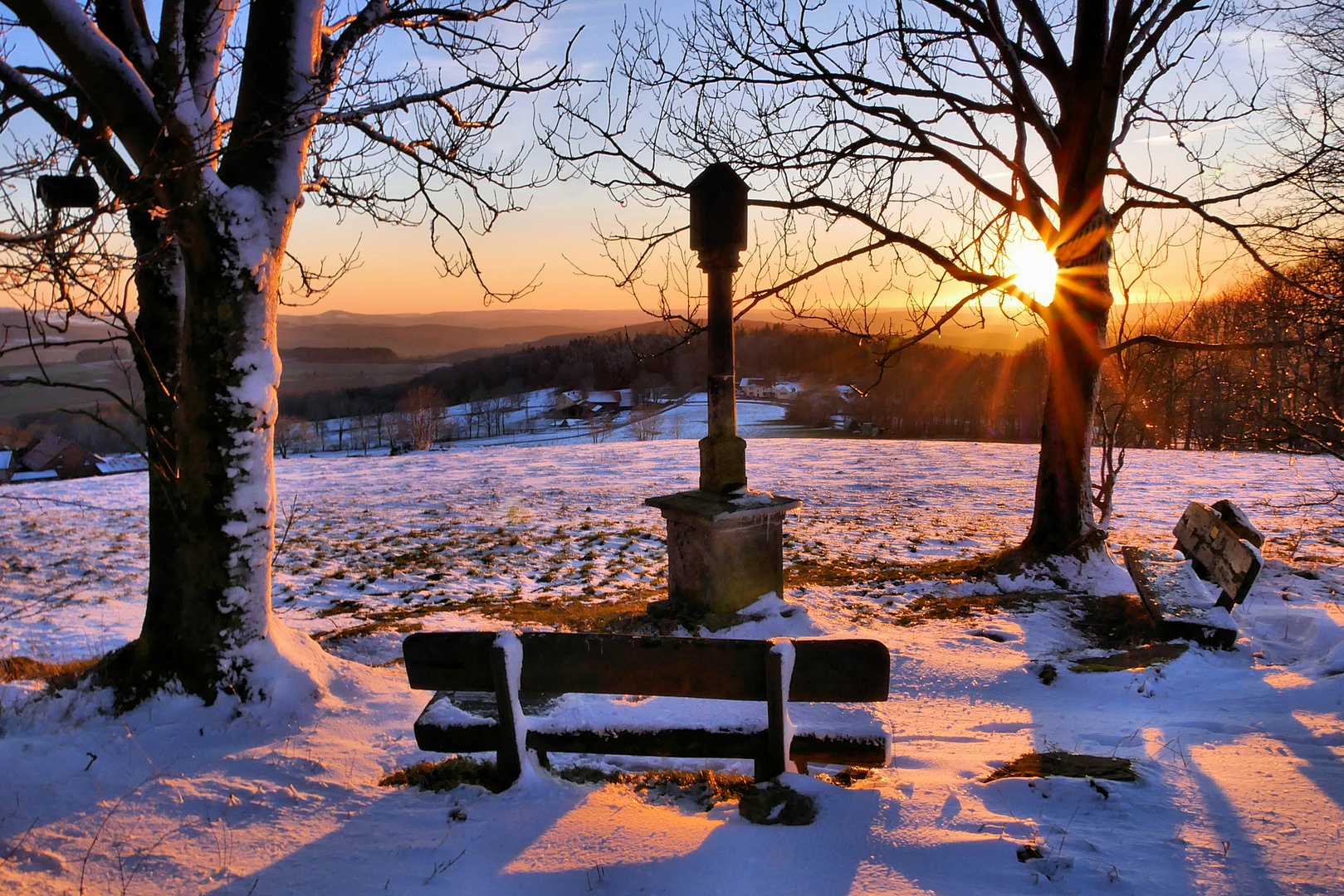 Sonnenuntergang in der Rhön