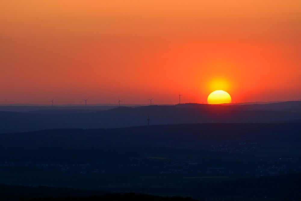 Sonnenuntergang in der Rhön