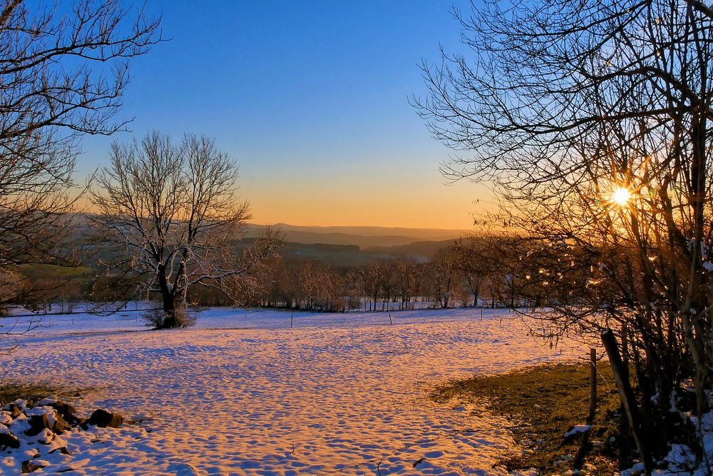 Sonnenuntergang in der Rhön