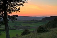 Sonnenuntergang in der Rhön