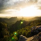 Sonnenuntergang in der sächsischen Schweiz 