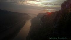 Sonnenuntergang in der Sächsischen Schweiz