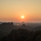 Sonnenuntergang in der Sächsischen Schweiz