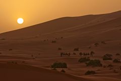 Sonnenuntergang in der Sahara