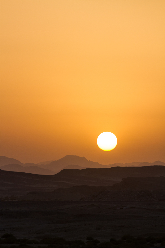 Sonnenuntergang in der Sahara