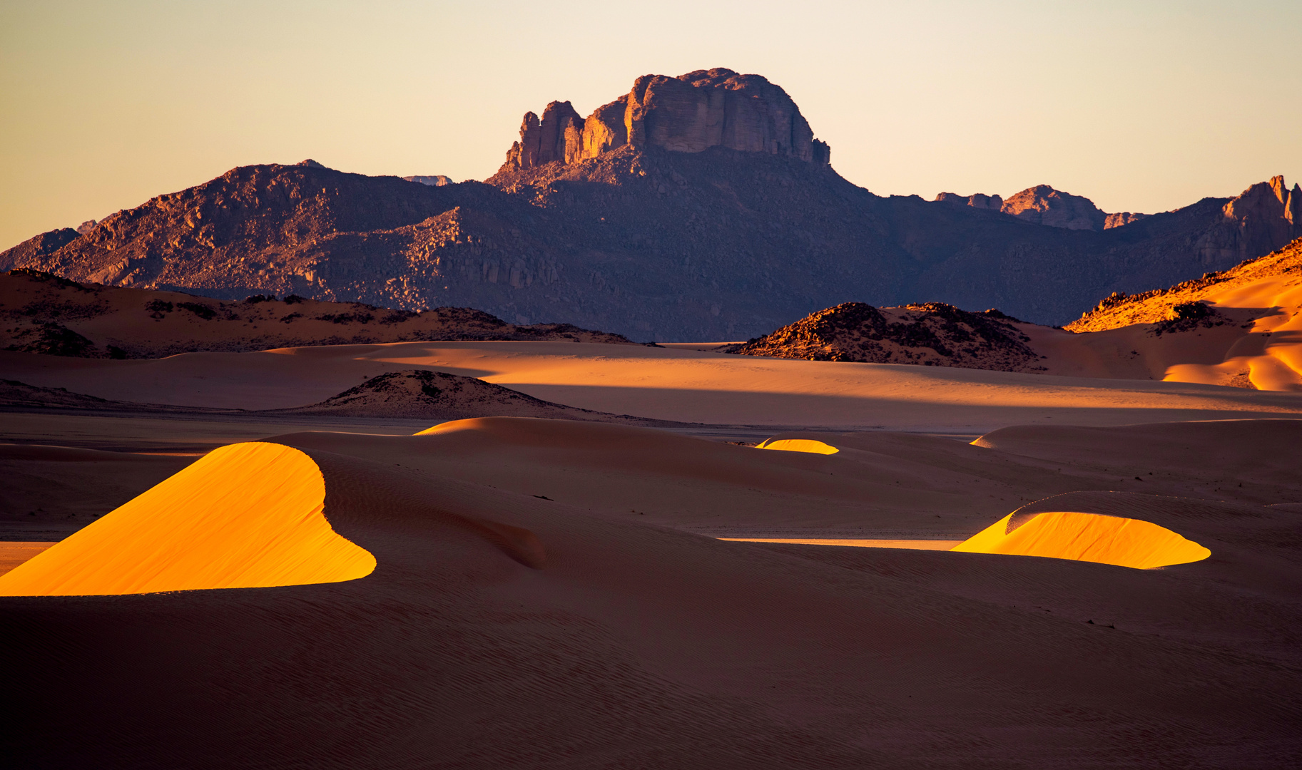 Sonnenuntergang in der Sahara