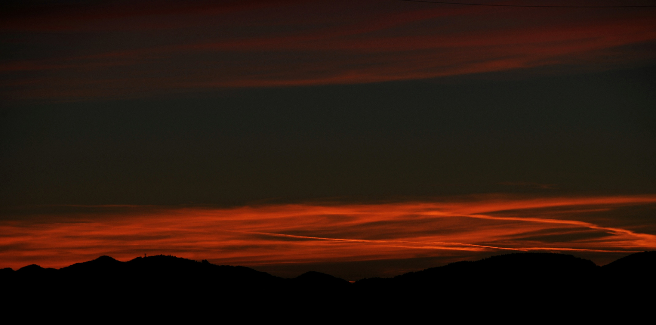 Sonnenuntergang in der Schweiz