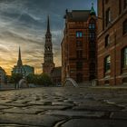 Sonnenuntergang in der Speicherstadt