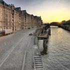 Sonnenuntergang in der Speicherstadt