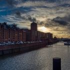 Sonnenuntergang in der Speicherstadt